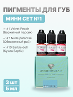 Мини-сет для перманентного макияжа губ LIP BLUSH #1, 3 шт. по 5 мл