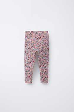 ZARA ЛЕГИНСЫ В РУБЧИК С ПРИНТОМ, РАЗНОЦВЕТНЫЙ