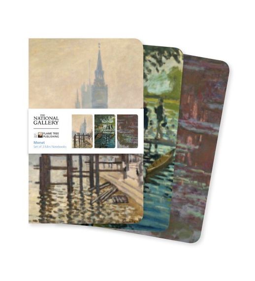 Bloknot \ Блокнот \ Notebook  National Gallery: Monet Set of 3 Mini Notebooks
