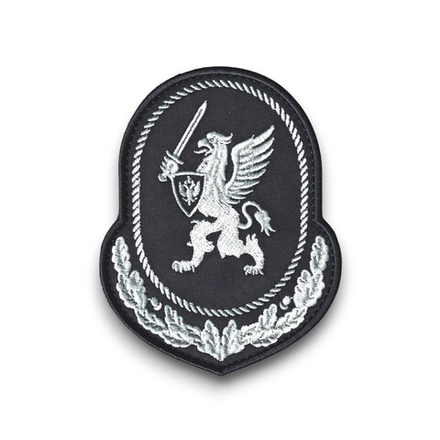 Нашивка ( Шеврон ) На Рукав Центральный Аппарат ФСВНГ Росгвардия Грифон Серо-Черный
