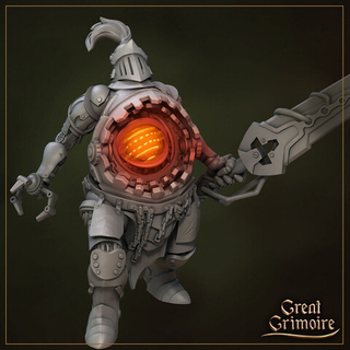 Кованный Констракт Warforged Рыцарь Воин Файтер Монстр Существо миниатюра для dnd, днд, pathfinder, фентези, Настольная игра, НРИ, Варгейм, РПГ
