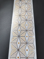 Бордюр для обоев бумажный 9 см окантовка лента цвет серый