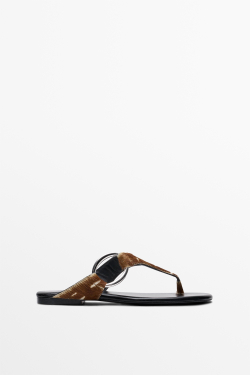 Massimo Dutti Сандалии с принтом, разноцветный