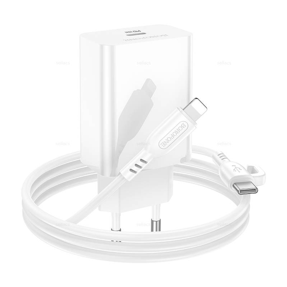 Зарядное устройство Borofone PD20W BA21A Pro QC3.0 для Lightning (white)