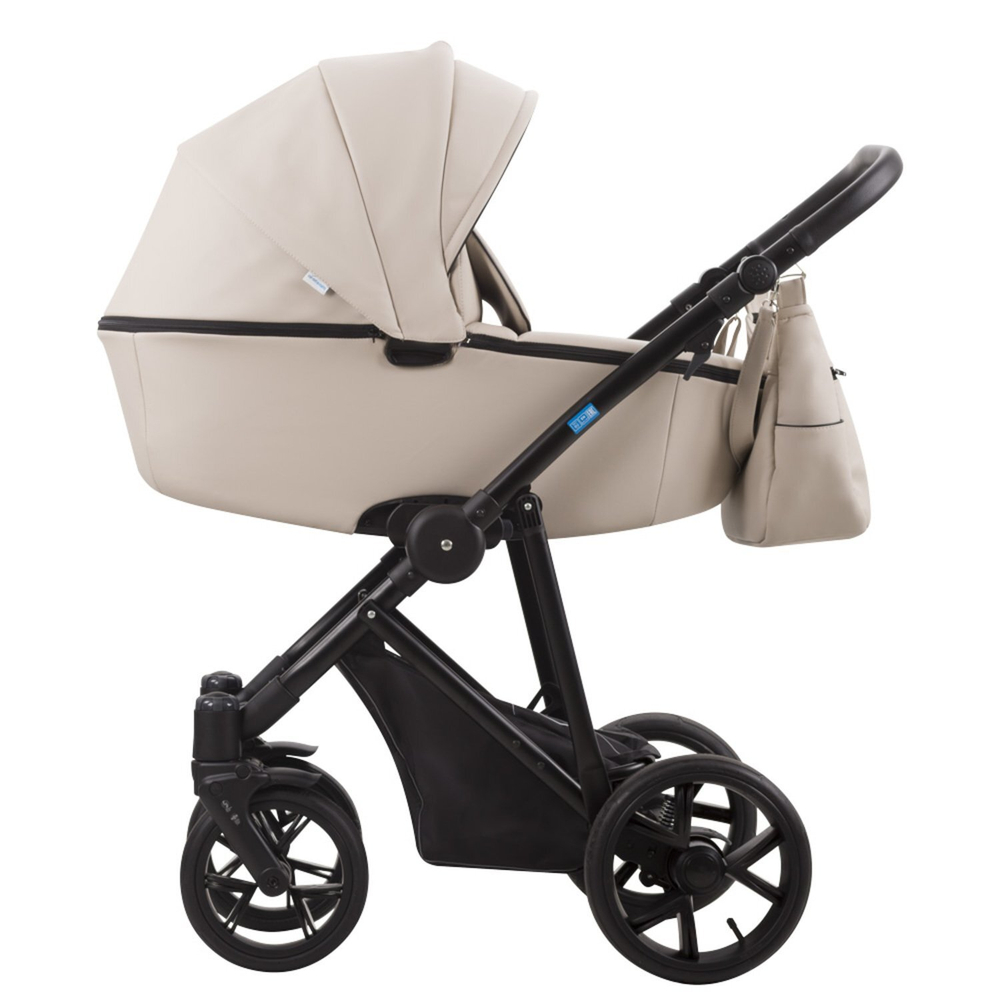 Коляска 2в1 Aroteam Belino Prima/Белый-Бежевый