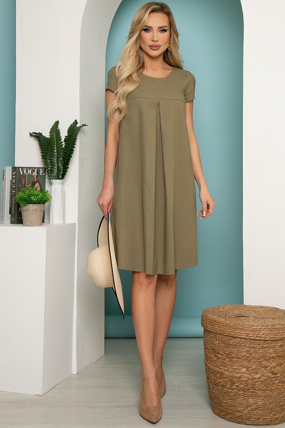 Платье "Жоржетта" (олива) П5852 LT Collection