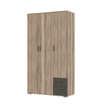 НЕЛЬСОН-1 Шкаф 3-х дверный Дуб каньон/Железный камень