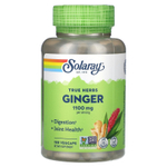 Solaray, True Herbs, имбирь, 1100 мг, 180 вегетарианских капсул (550 мг на капсулу)