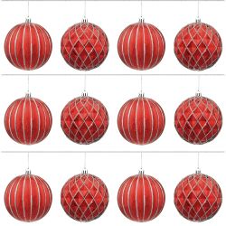 GAEM Набор из 12шт Украшение новогоднее Шар "Золотой наряд", D 10 см, L44 W34 H11 см