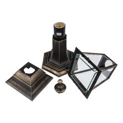 Садово-парковый светильник ЭРА НТУ 04-60-001 Оскар бронза 4 гранный напольный IP44 Е27 max60Вт