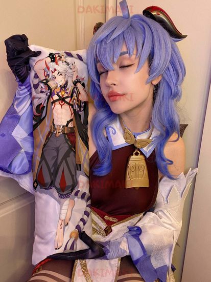 Мини дакимакура Аратаки Итто из Геншин Импакт | Genshin Impact арт. M0938, 60х20 см