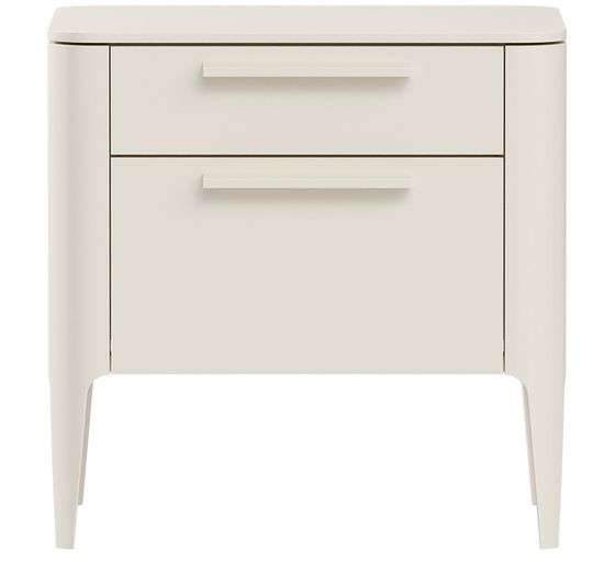 Тумба прикроватная Type 2 ящика ширина 50 см (молочный)