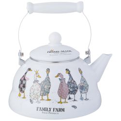 ЧАЙНИК AGNESS ЭМАЛИРОВАННЫЙ СЕРИЯ "FAMILY FARM", 3 Л
