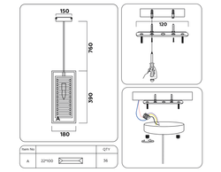 Ambrella Подвесной светильник с хрусталем Traditional TR5042