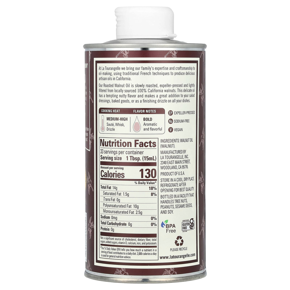La Tourangelle, Масло из обжаренных грецких орехов, 500 мл