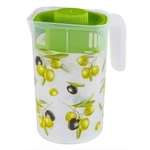 Кувшин с декором с крышкой Fresh олива 2л