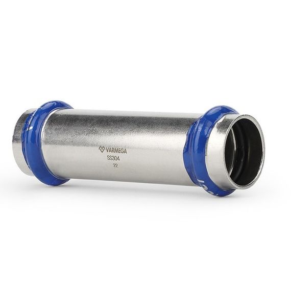 Муфта VARMEGA двухраструбная Inox Press надвижная 18x18 купить в Москве и Московской области по низкой цене с доставкой по России — (1) Муфта VARMEGA двухраструбная Inox Press надвижная 18x18 — (1)