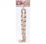 Бусы на ёлку 2м «Льдинка», Розовое золото