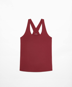 Oysho Высокотехнологичная майка на широких бретелях, бордовый