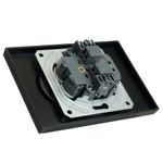 Розетка 2-местная с защитной шторкой, STEKKER, б/з, 250В, 16А, серия Эмили, RST16-5116-05, черный уголь, soft touch 49851