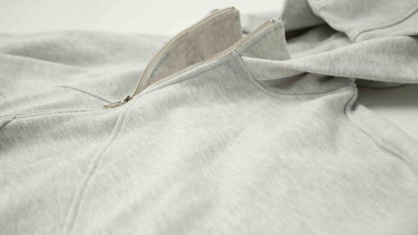 Худи Zip White Gray LPS светло-серый - фото 9