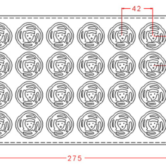 763-у | Форма для шоколадных конфет &quot;Роза&quot; (275*175мм)
