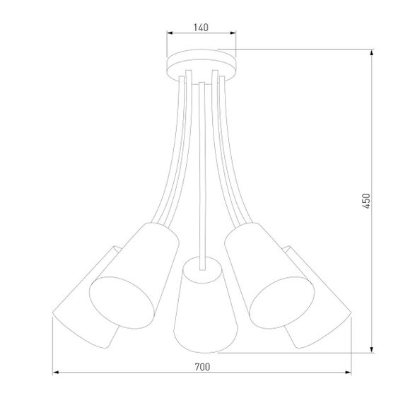 Потолочная люстра TK Lighting 828 Wire Gold