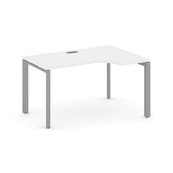 Style Project Стол рабочий эргономичный SN-59P.SPA-022(R) Белый/Металл Серый/Серебро Заглушка 1580*8