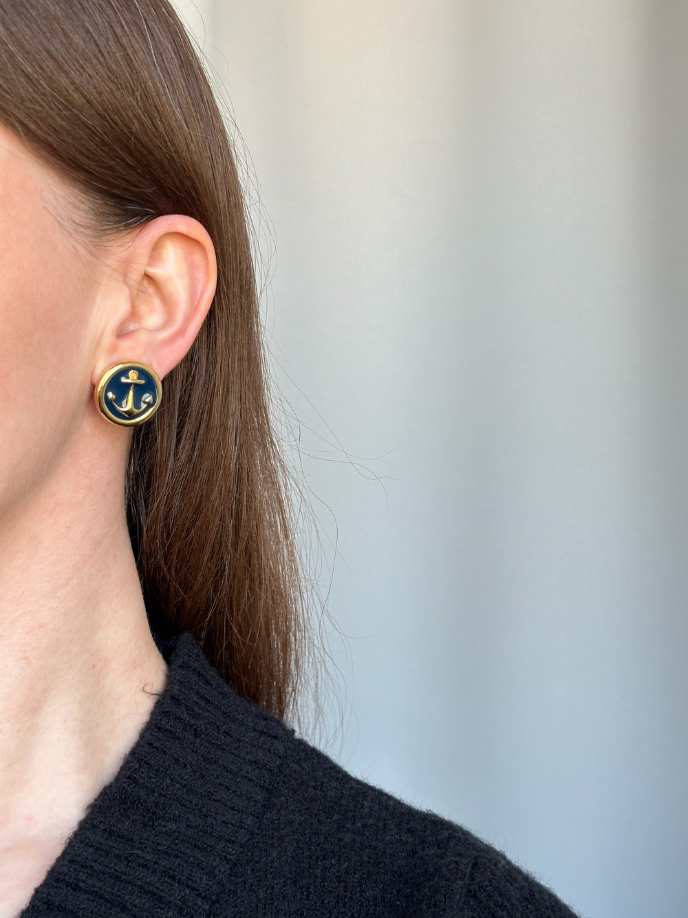 Серьги с якорями