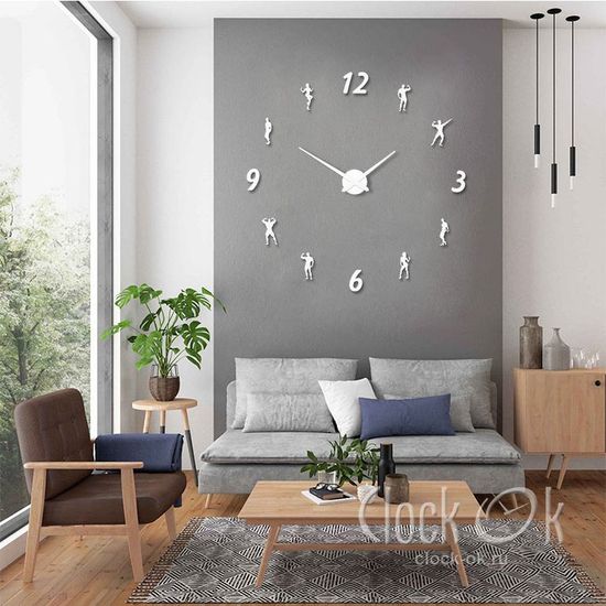 Настенные 3D часы Fitness