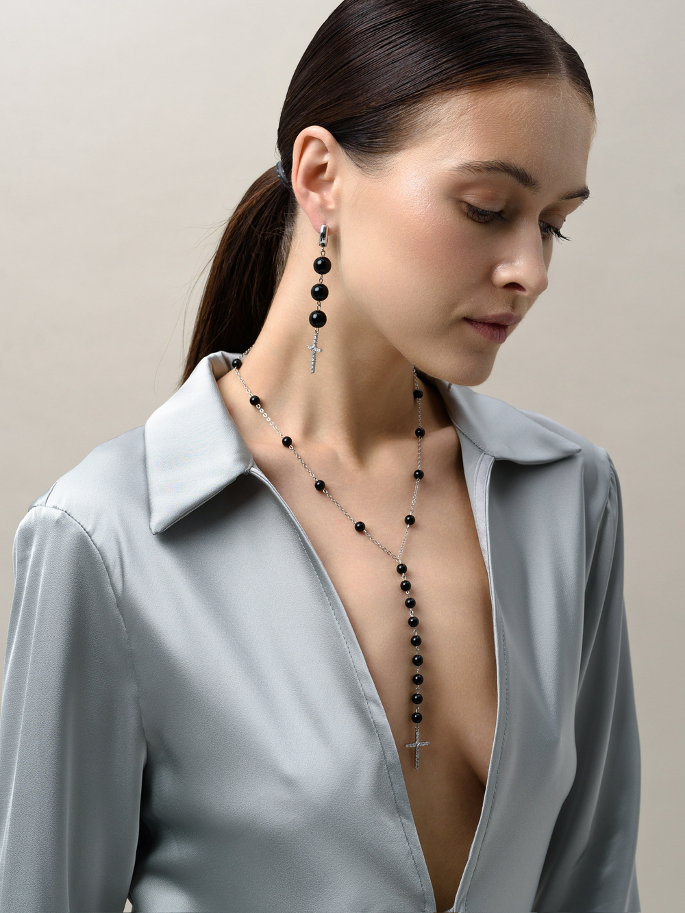 Сотуар "Hope" с черным агатом