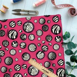 Ткань мембрана стеклянные шары с узорами диких животных