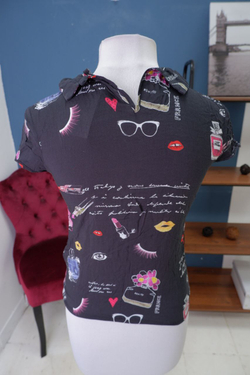 Футболка Mohito с принтом 42 размер