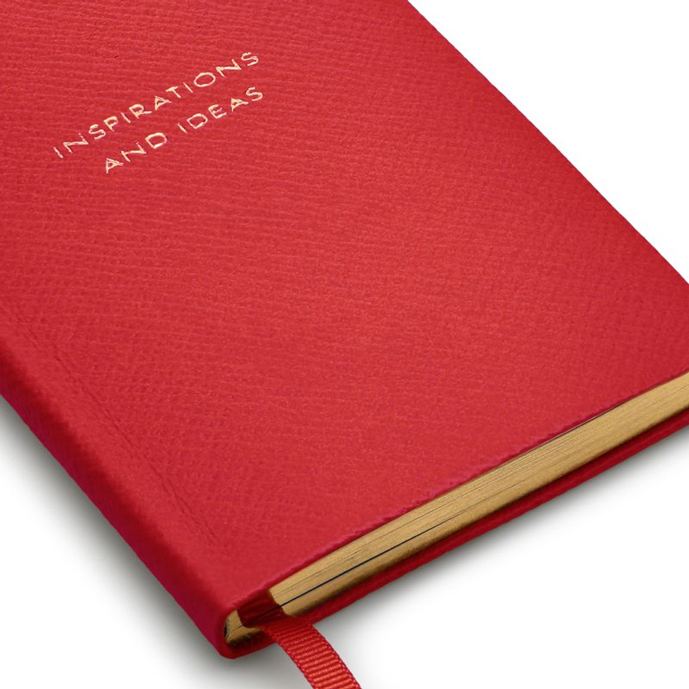 Smythson Блокнот Inspirations And Ideas Panama Notebook, Bright Coral (светло-зеленый)