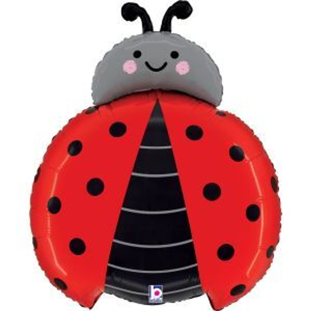 G Шар (24''/61 см) Фигура, Божья коровка, Красный(наполнен гелием)