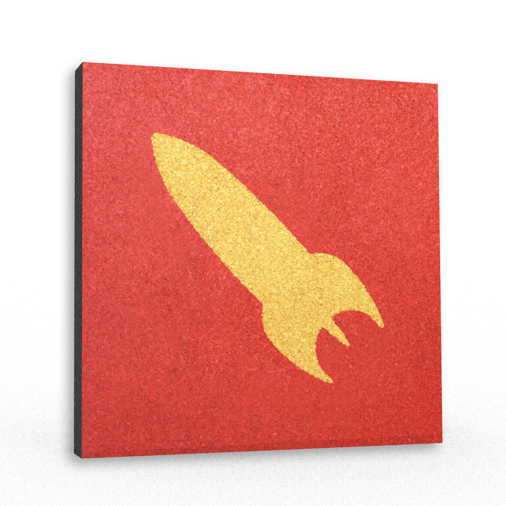 Резиновая плитка с рисунком Ракета 500х500x40 мм тротуарная