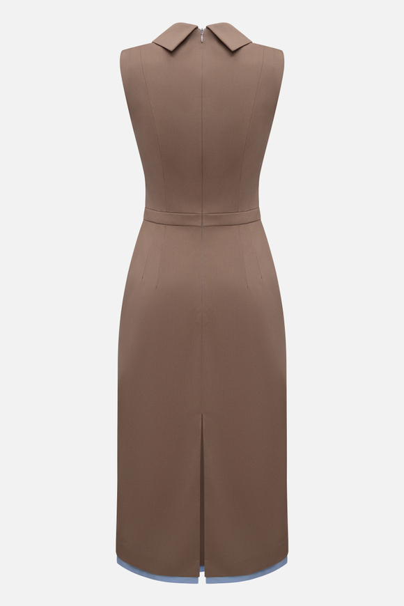 Платье-футляр со вставкой