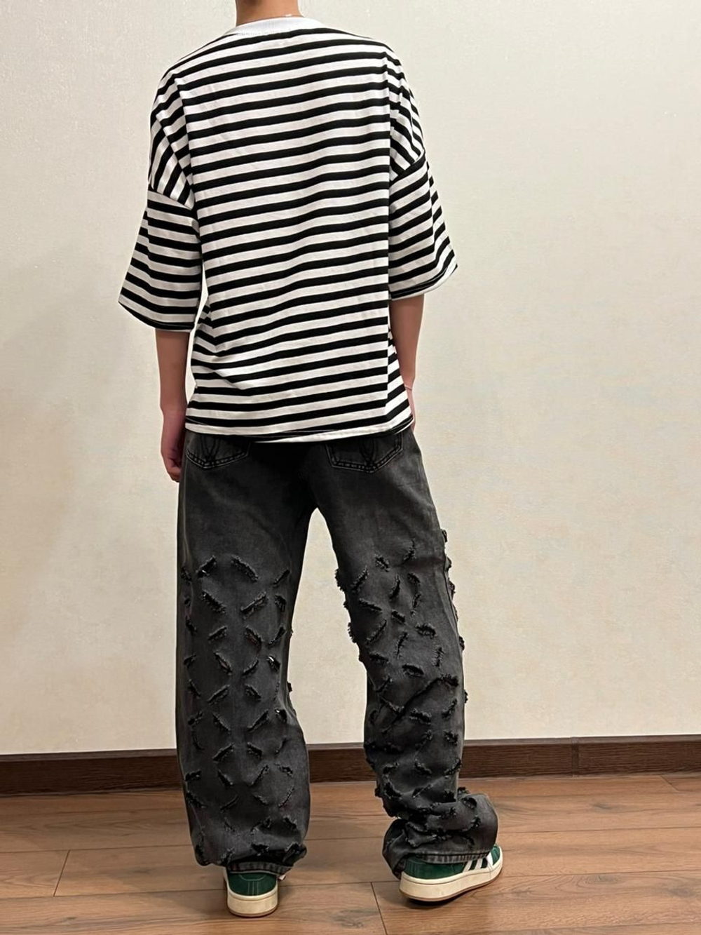 Футболка оверсайз в полоску для подростка