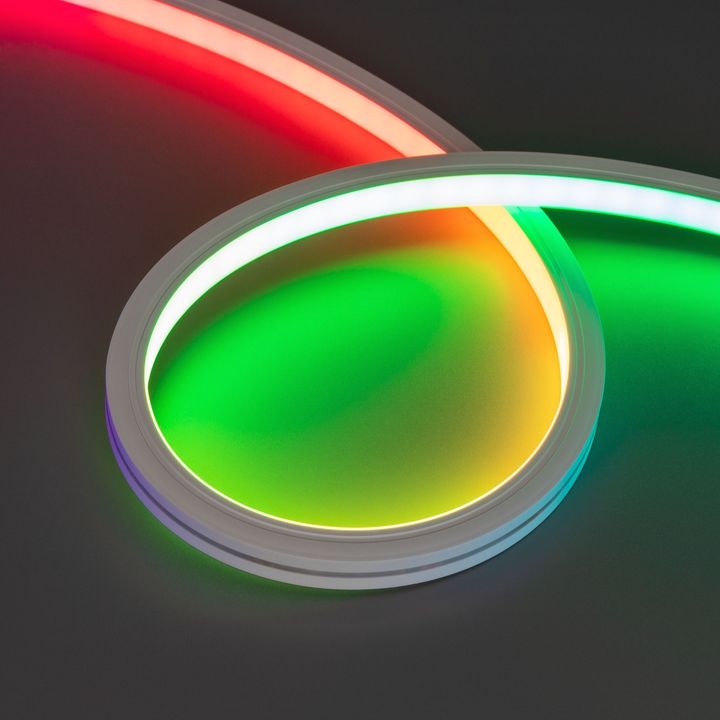 Светодиодная лента герметичная SPI MOONLIGHT-TOP-B84-13x12mm 24V RGB-PX7 (18 W/m, IP67, 5m, wire x2) Arlight 041016