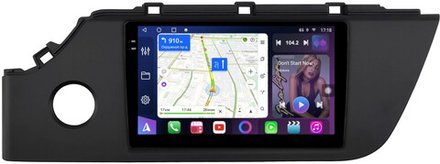 Магнитола для KIA Rio 4, Rio X 2020-2022, Solaris KRS/KRX 2024+ - FarCar BM1253M монитор 9.5" QLED на Android 14, TS10, 4+32Гб, CarPlay, 4G SIM-слот