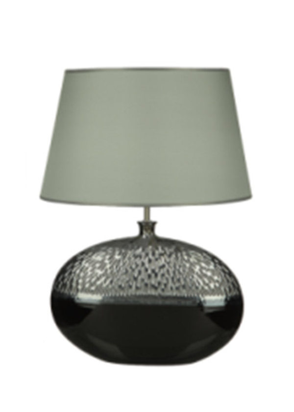 Элитная лампа настольная Silver&Black серый абажур от Sporvil