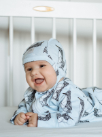 Утеплённый чепчик Mjölk Пингвины