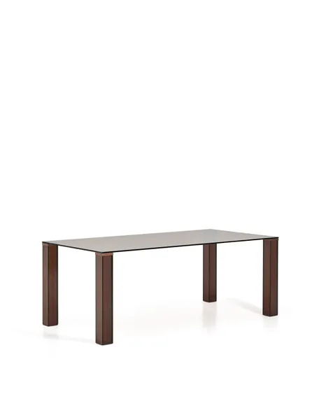 Стол Adularia из коричневого закаленного стекла 200 x 100 см