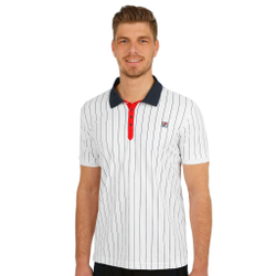 Мужское теннисное поло Fila Stripes Polo Men - White, Dark Blue