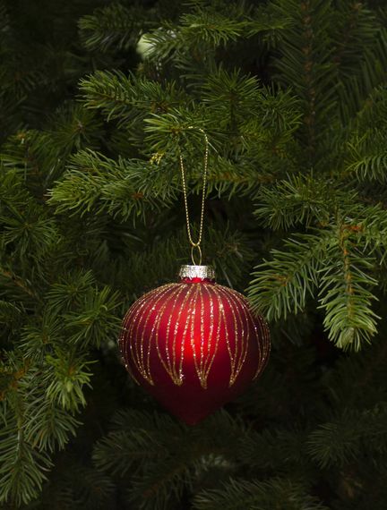 Набор стеклянных шаров Сольферино 80 мм, 12 шт., красный, House of Seasons (84007)