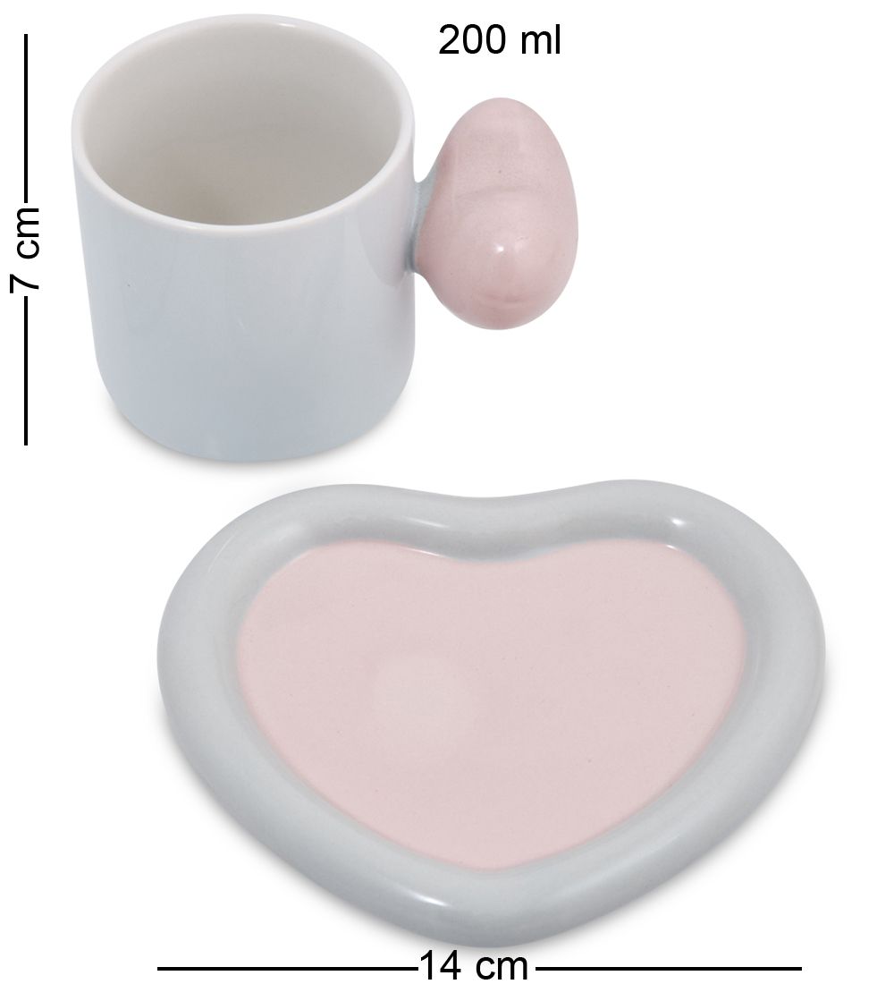 MUG-416/3 Чайная пара «Сердце»