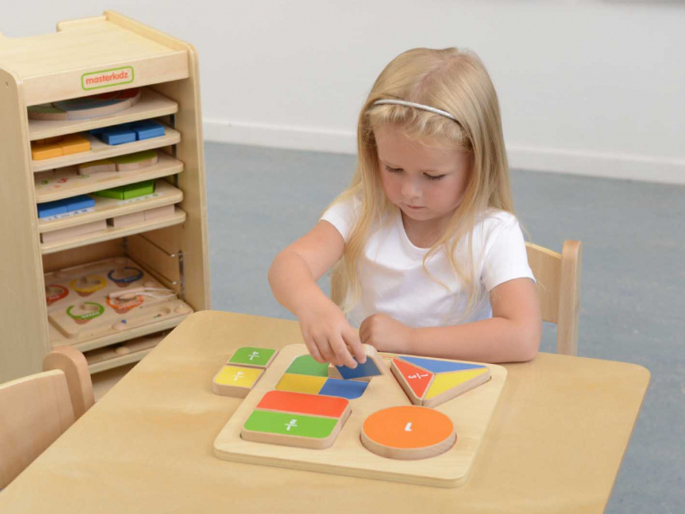 Панель Геометрические фигуры: доли