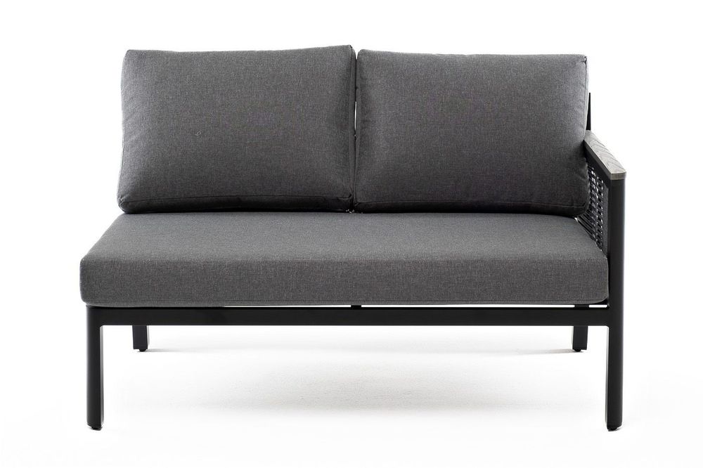 "Париж" модуль диванный левый, двухместный, цвет серый