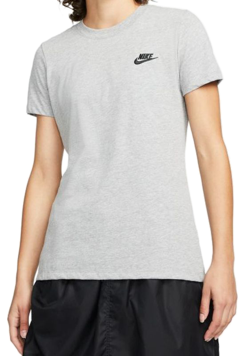 Женская футболка теннисная Nike Sportwear Tee - dark grey heather/black