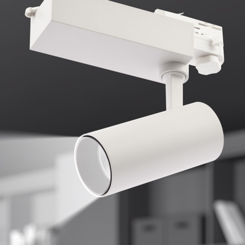 Трековый светильник трехфазный ЭРА SТR-30-36-40K-W20 светодиодный 20Вт 4000K белый | Трехфазные трековые светильники